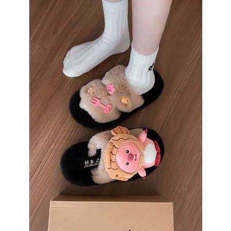 Dép cotton Đế Dày Thời Trang Mùa Thu Xinh Xắn Dành Cho Nữ