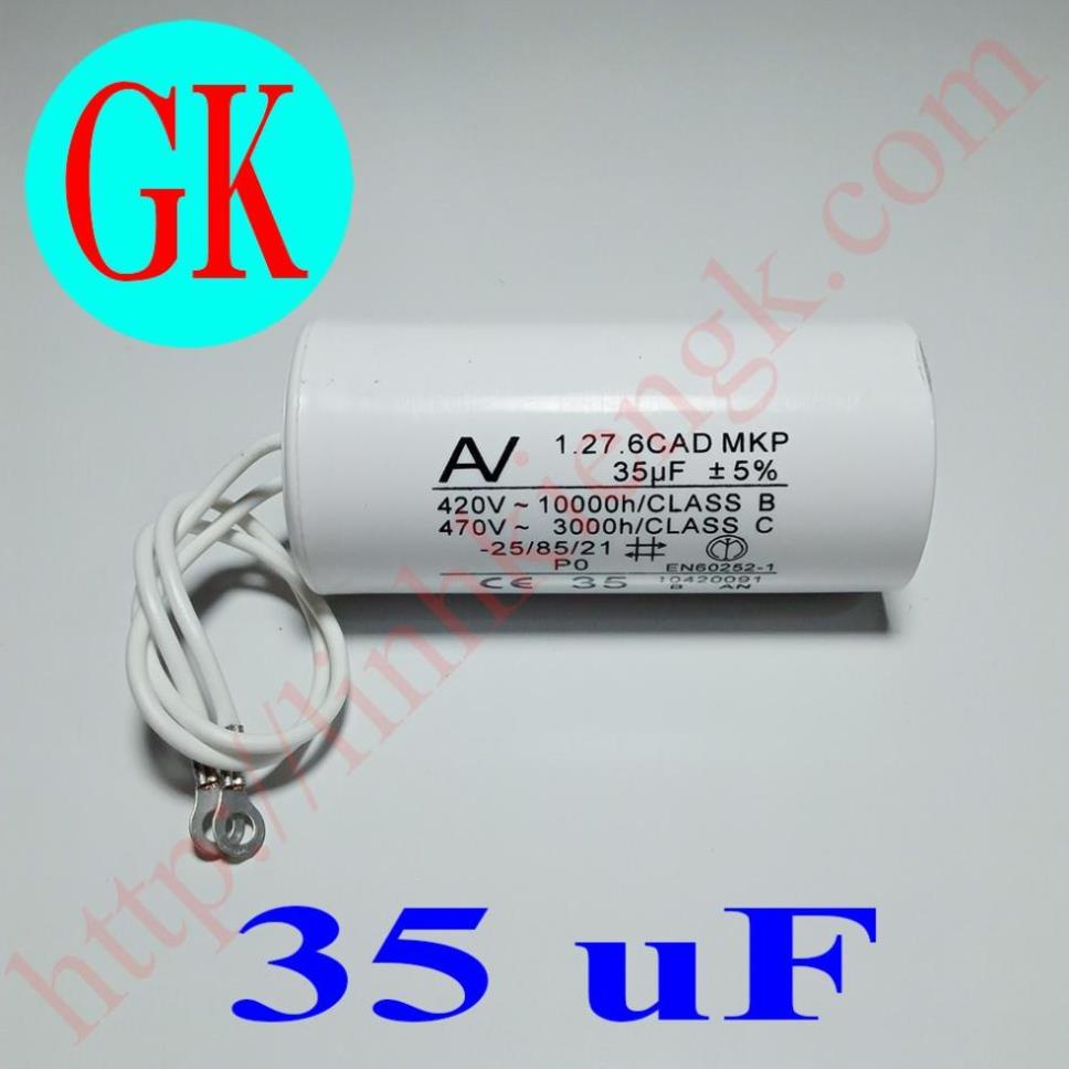 Tụ 35uF loại tốt dùng cho máy bơm hoặc mô tơ