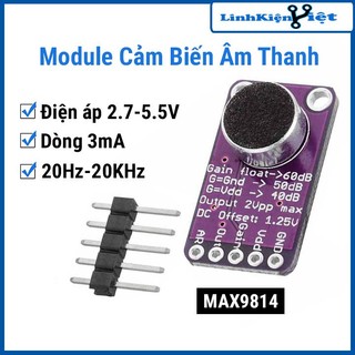 Module cảm biến âm thanh tích hợp agc max9814