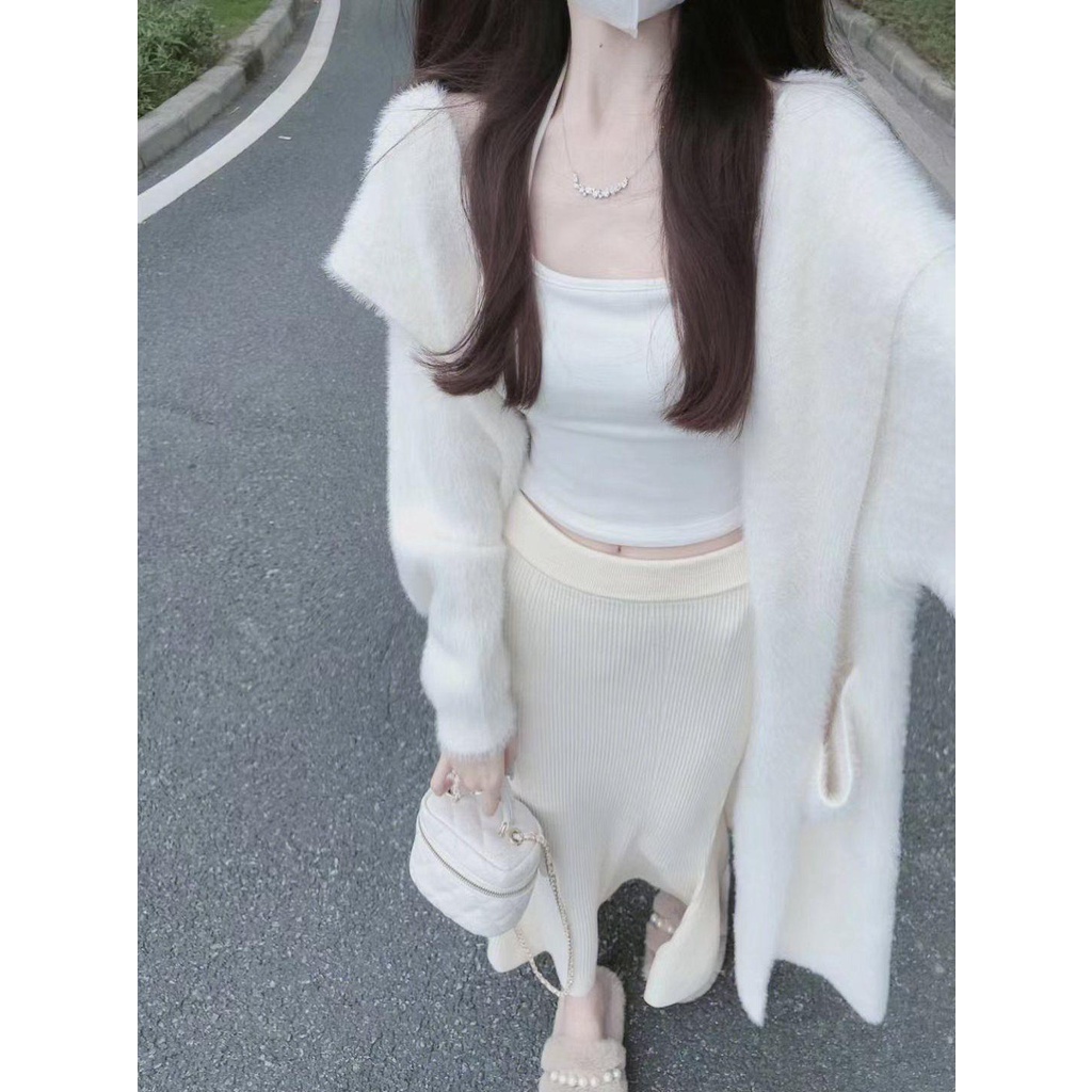 Áo Khoác cardigan Có Nón Dài Qua Gối Thời Trang Thu Đông