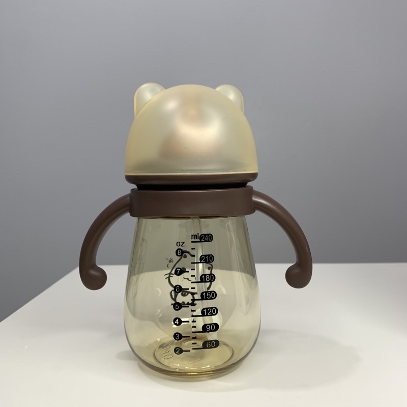 Bình sữa PPSU cho bé hoạ tiết mèo 240ml có van chống sặc