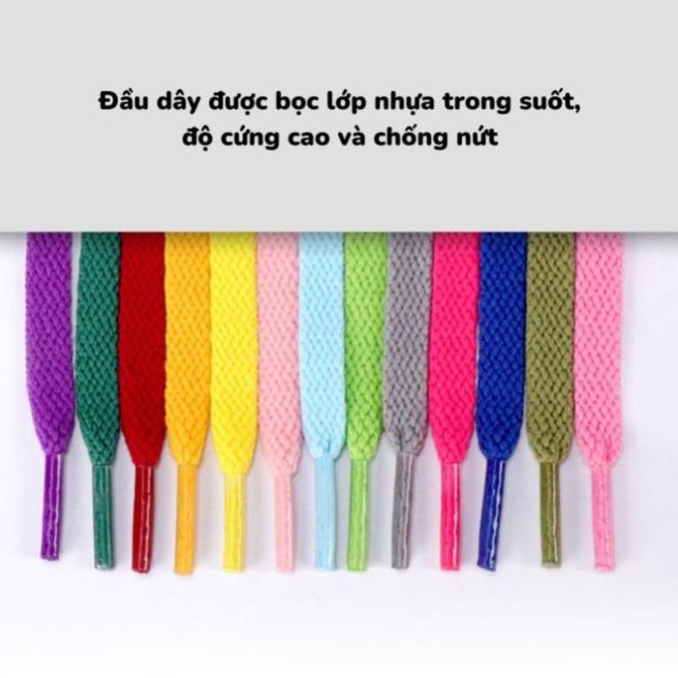 Dây giày thể thao dẹp nhiều màu sắc, dây giày phù hợp với các loại giày Sneaker độ dài 120cm và 160cm - MH1