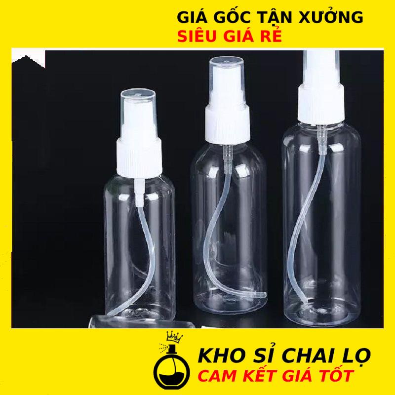 Chai Xịt Phun Sương ❤  Chai Nhựa Pet Chiết Mỹ Phẩm Xịt Phun Sương Đựng Nước Hoa, Xịt Sát Khuẩn, Nước Rửa Tay