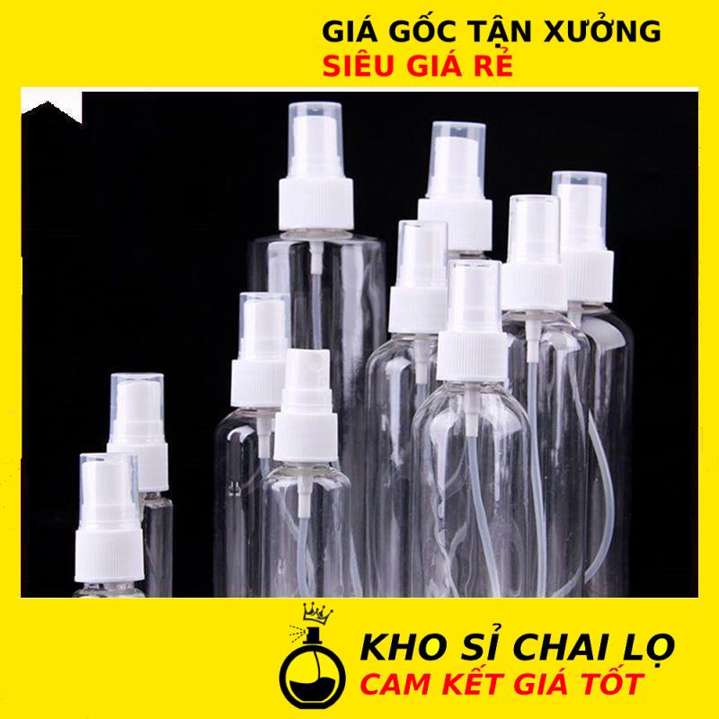 Chai Xịt Phun Sương ❤  Chai Nhựa Pet Chiết Mỹ Phẩm Xịt Phun Sương Đựng Nước Hoa, Xịt Sát Khuẩn, Nước Rửa Tay