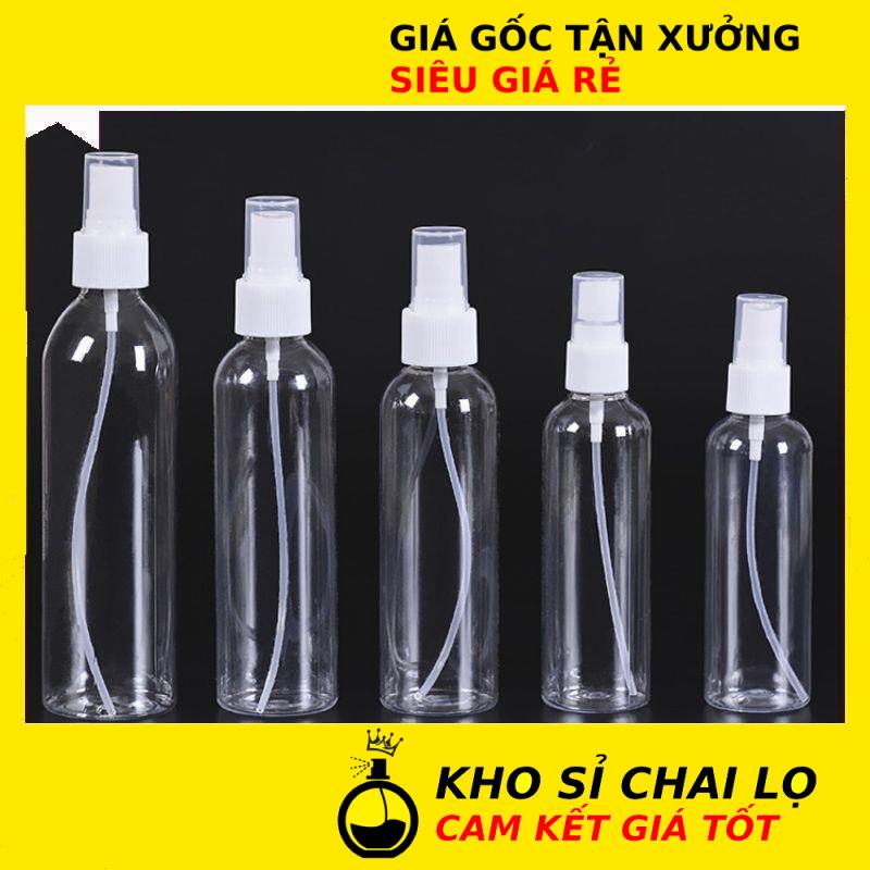 Chai Xịt Phun Sương ❤  Chai Nhựa Pet Chiết Mỹ Phẩm Xịt Phun Sương Đựng Nước Hoa, Xịt Sát Khuẩn, Nước Rửa Tay