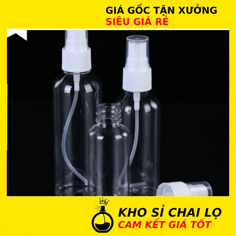 Chai Xịt Phun Sương ❤  Chai Nhựa Pet Chiết Mỹ Phẩm Xịt Phun Sương Đựng Nước Hoa, Xịt Sát Khuẩn, Nước Rửa Tay