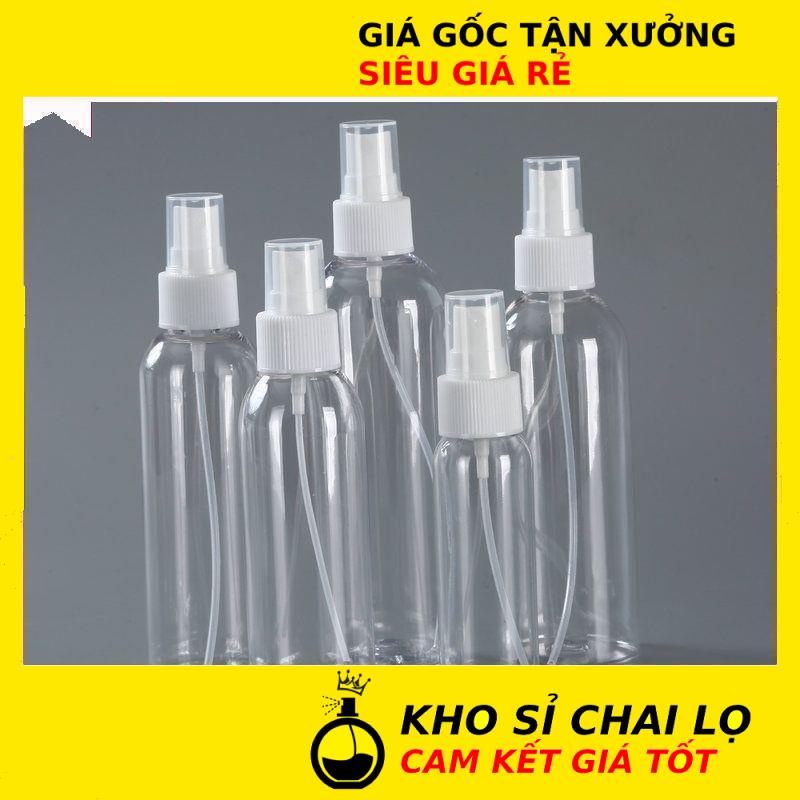 Chai Xịt Phun Sương ❤  Chai Nhựa Pet Chiết Mỹ Phẩm Xịt Phun Sương Đựng Nước Hoa, Xịt Sát Khuẩn, Nước Rửa Tay