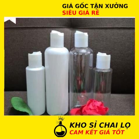 Chai Chiết Mĩ Phẩm ❂ Chai Nhựa Pet Nắp Nhấn 150ml,200ml,250ml,300ml Chiết Mỹ Phẩm , Phụ Kiện Du Lịch