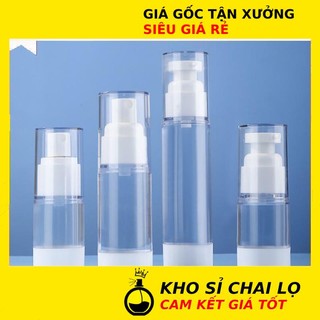 Chai lọ hút chân không ❂ chai lọ nhựa hút chân không 50ml,30ml,20ml,15ml,10ml,5ml xịt giọt, phun sương