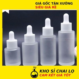 Lọ chiết serum ❂ lọ chiết tinh dầu thủy tinh mờ vai ngang đựng serum , phụ kiện du lịch