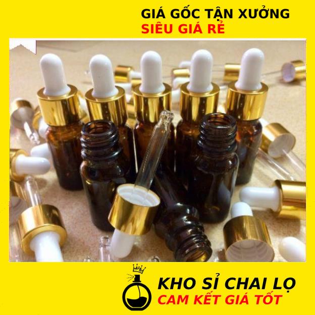 Lọ Đựng Tinh Dầu Bóp Giọt Khoen Vàng,Bạc,Đen Chiết Mỹ Phẩm.