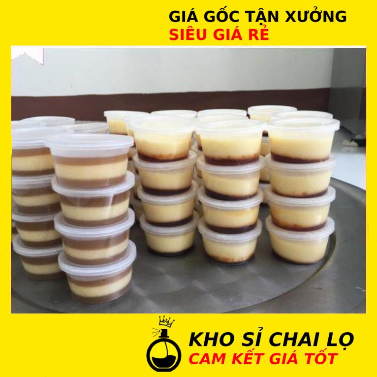 Hũ Hộp Làm Caramen, Hủ Hộp Bánh Flan, Khuôn Làm Bánh Flan Có Nắp Bằng Nhựa 100% , Phụ Kiện Du Lịch