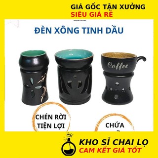 Đèn xông tinh dầu đốt bằng nến chén rời to gốm sứ bát tràng