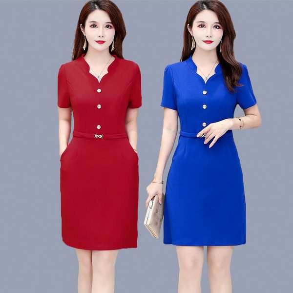 Đồ bộ trung niên cho mẹ đầm cho mẹ trung niên Váy liền ngắn tay cho mẹ trẻ mẫu mới mùa hè 2022 váy dài vừa tôn dáng gầy che bụng cho phụ nữ trung niên thời trang