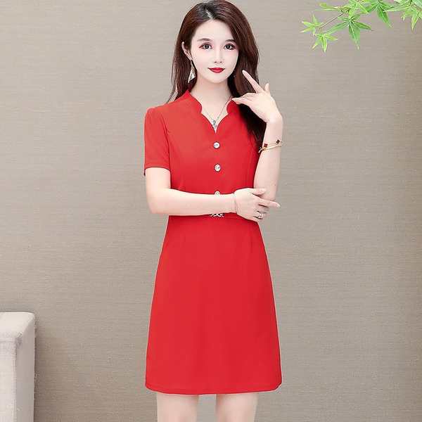 Đồ bộ trung niên cho mẹ đầm cho mẹ trung niên Váy liền ngắn tay cho mẹ trẻ mẫu mới mùa hè 2022 váy dài vừa tôn dáng gầy che bụng cho phụ nữ trung niên thời trang