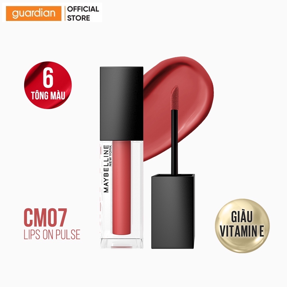 Son Kem Lì Maybelline Sensational Cushion Mattes CM07 Lips On Pulse Hồng Ngọt Nắng 6.4ml