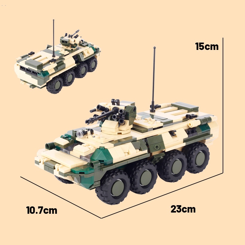 Mô Hình Xe Hơi Quân Đội Nga btr-particle 82 lego