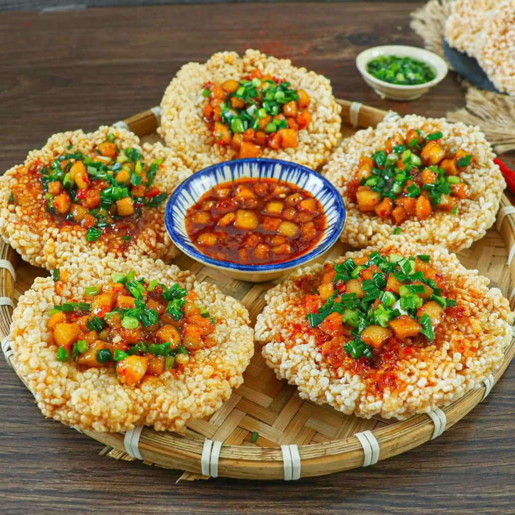 Set cơm cháy kho quet Thích Cay, cơm cháy chà bông, combo nguyên liệu