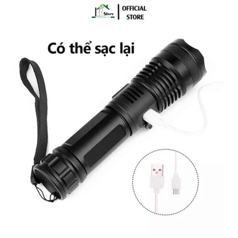 Đèn pin siêu sáng cầm tay bản cao cấp pin 26650 pin trâu, đèn led chiếu xa chống nước bảo hành 6 tháng New New