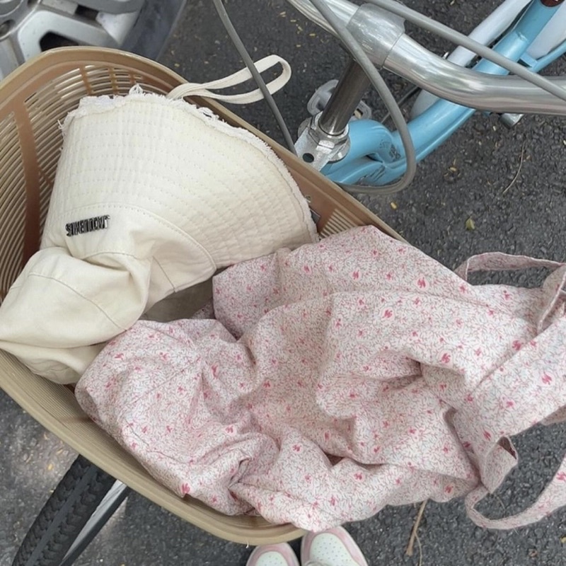 Túi tote vải Florina đơn giản hoạ tiết hoa nhí Hàn quốc đeo đi học đi chơi
