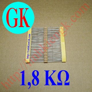 Điện trở 1,8 k ôm 1/4w