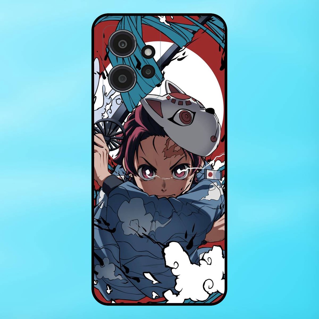 Ốp lưng điện thoại Redmi Note 12 4G viền đen Tanjiro Kimetsu No Yaiba