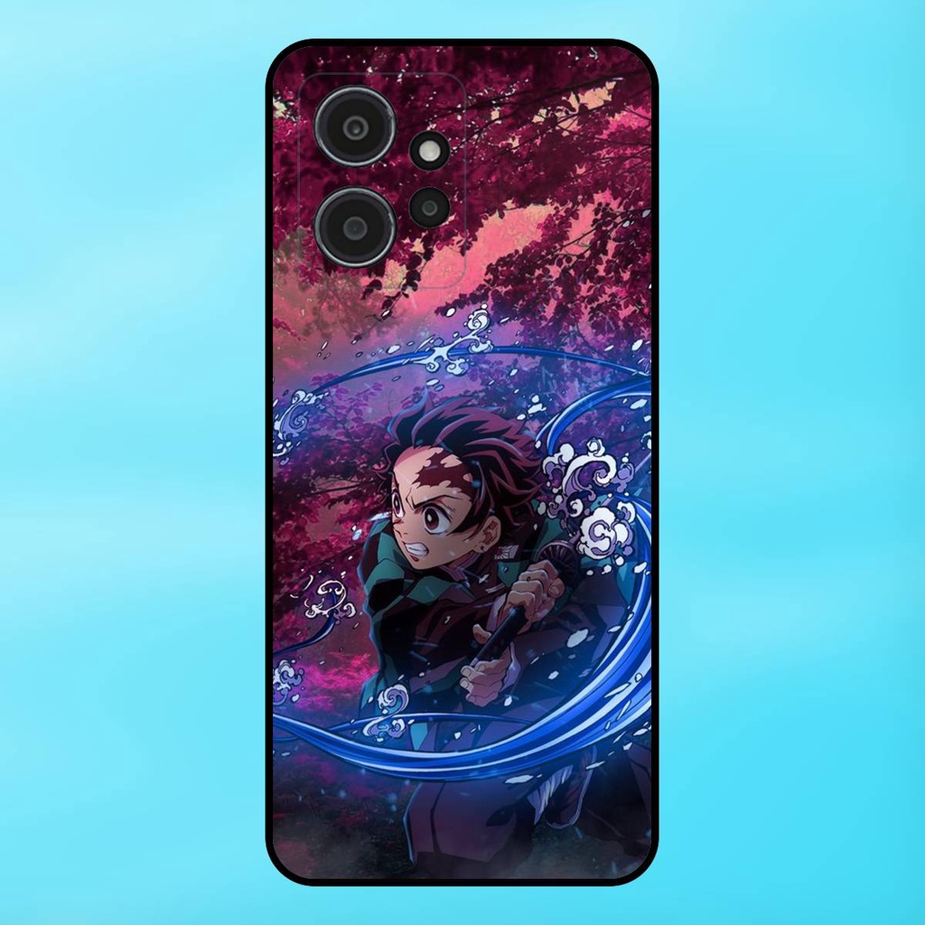 Ốp lưng điện thoại Redmi Note 12 4G viền đen Tanjiro Kimetsu No Yaiba