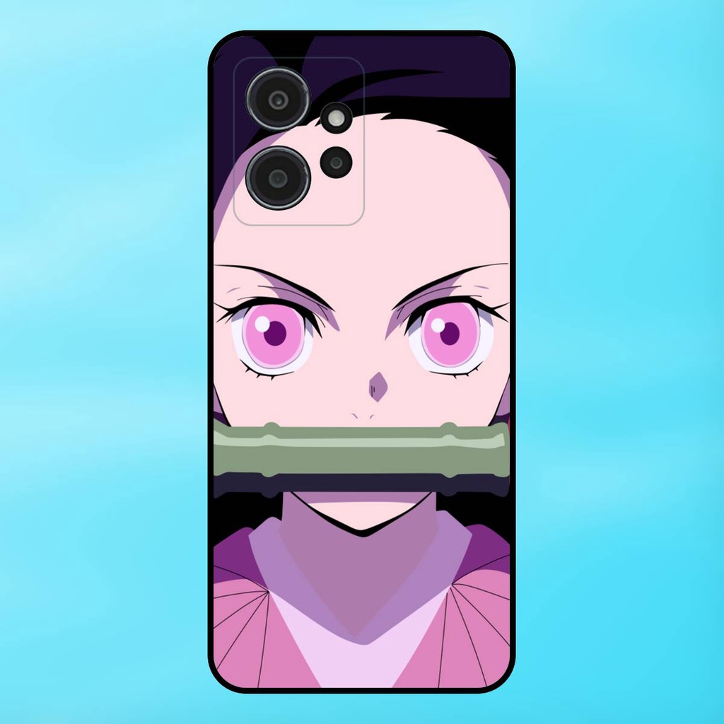 Ốp lưng điện thoại Redmi Note 12 4G viền đen Nezuko Kimetsu no Yaiba