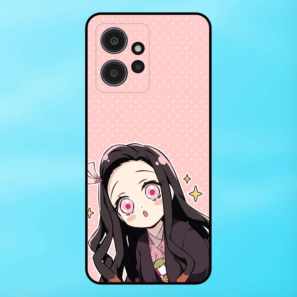 Ốp lưng điện thoại Redmi Note 12 4G viền đen Nezuko Kimetsu no Yaiba