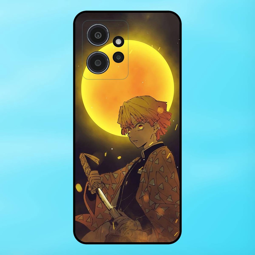 Ốp lưng điện thoại Redmi Note 12 4G viền đen Zenitsu Kimetsu no Yaiba