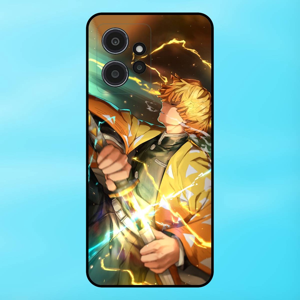 Ốp lưng điện thoại Redmi Note 12 4G viền đen Zenitsu Kimetsu no Yaiba