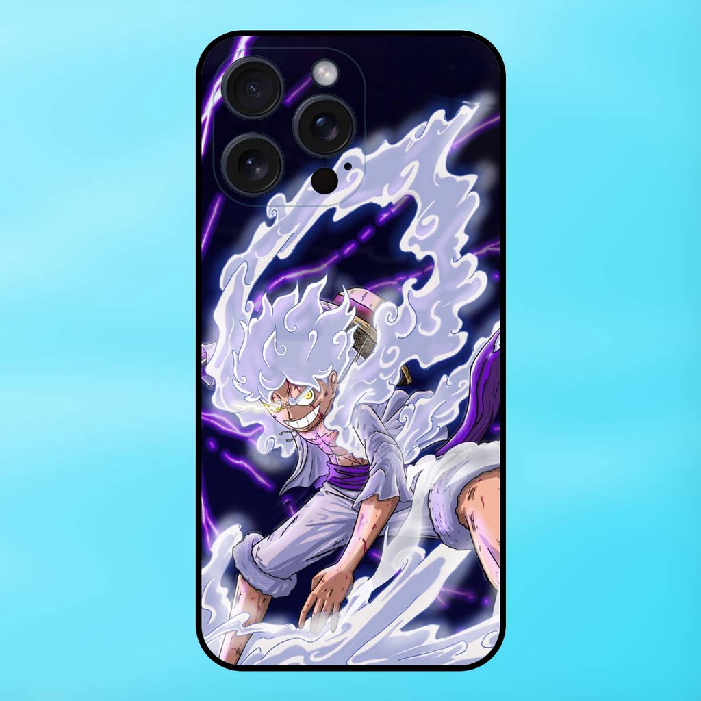 Ốp lưng điện thoại iPhone 15 Pro Max viền đen Luffy One Piece