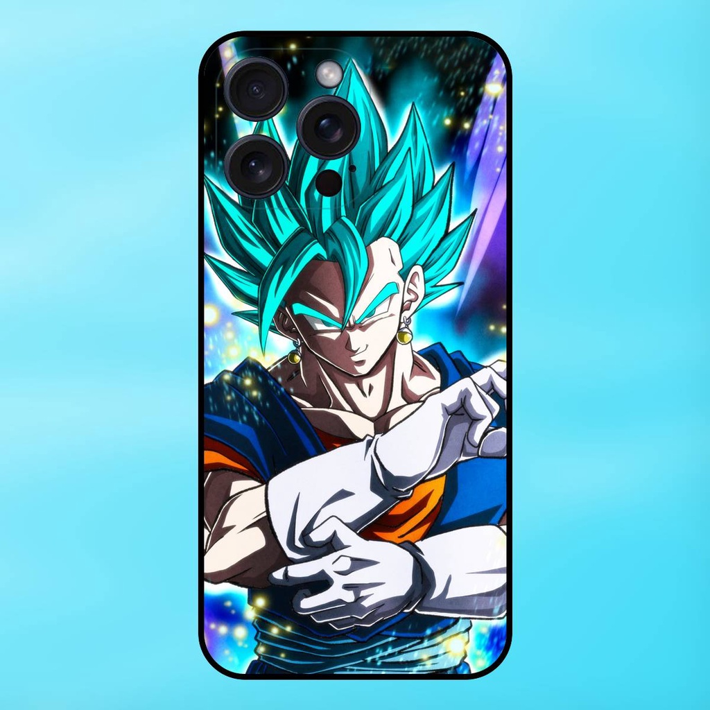 Ốp lưng điện thoại iPhone 15 Pro Max viền đen Vegito Dragon Ball