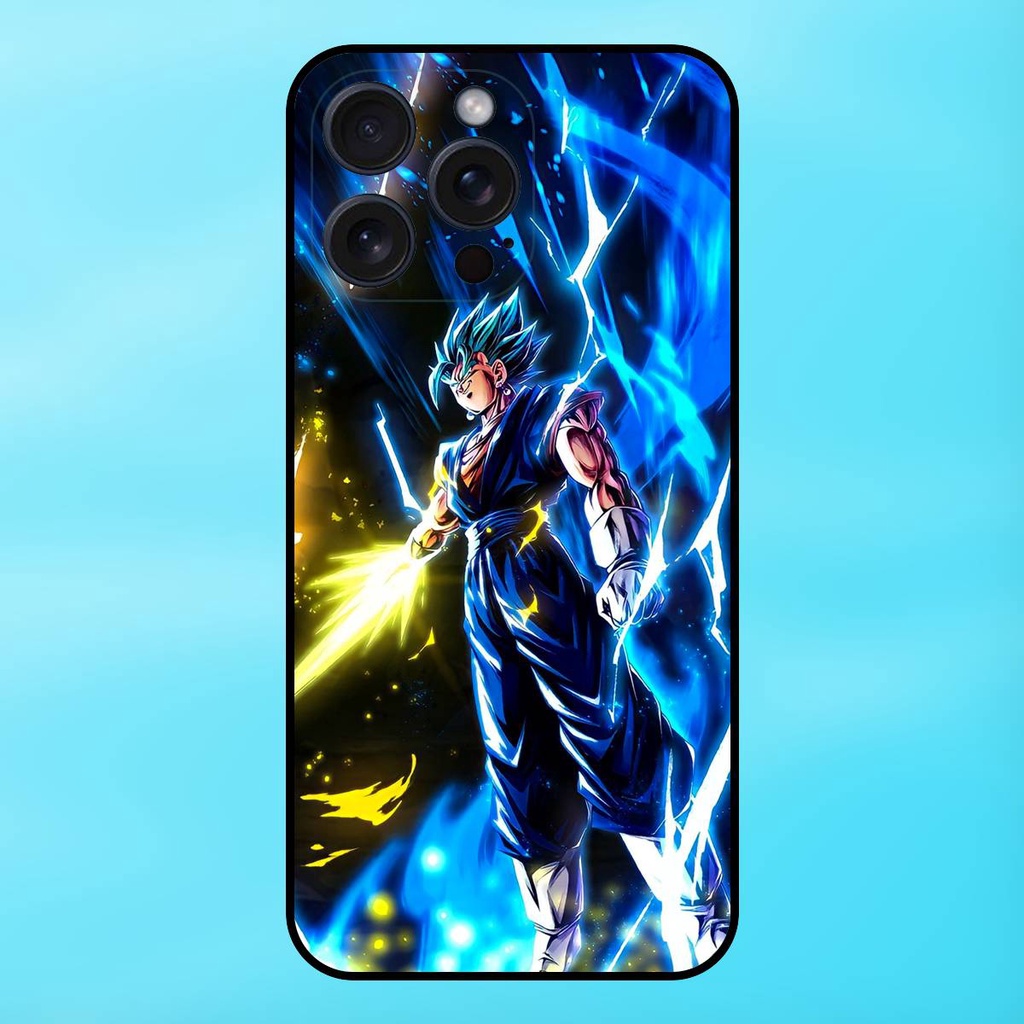 Ốp lưng điện thoại iPhone 15 Pro Max viền đen Vegito Dragon Ball