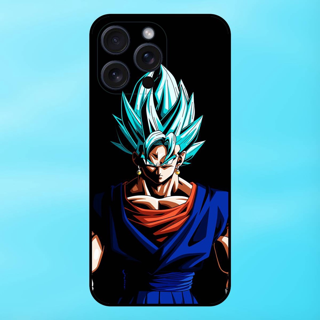 Ốp lưng điện thoại iPhone 15 Pro Max viền đen Vegito Dragon Ball