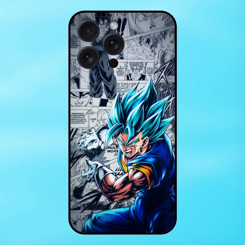 Ốp lưng điện thoại iPhone 15 Pro Max viền đen Vegito Dragon Ball
