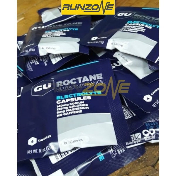 Muối Điện Giải GU Roctane Electrolyte Capsules- Gói 4  Viên- RunZone