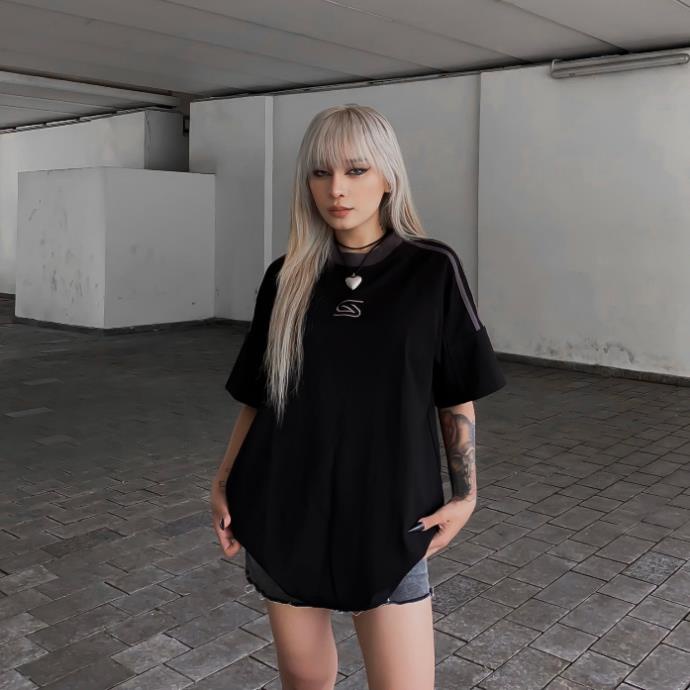 Áo Thun Ringer SAIGONESE Cotton Tee Phối Viền Tay Unisex Nam Nữ / Đen Seller Localbrand