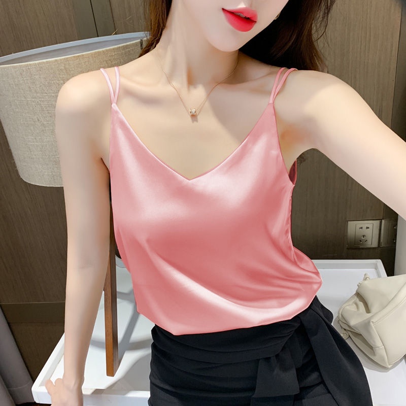 Áo Hai Dây Cổ Chữ v Thời Trang Mùa Hè Cho Nữ