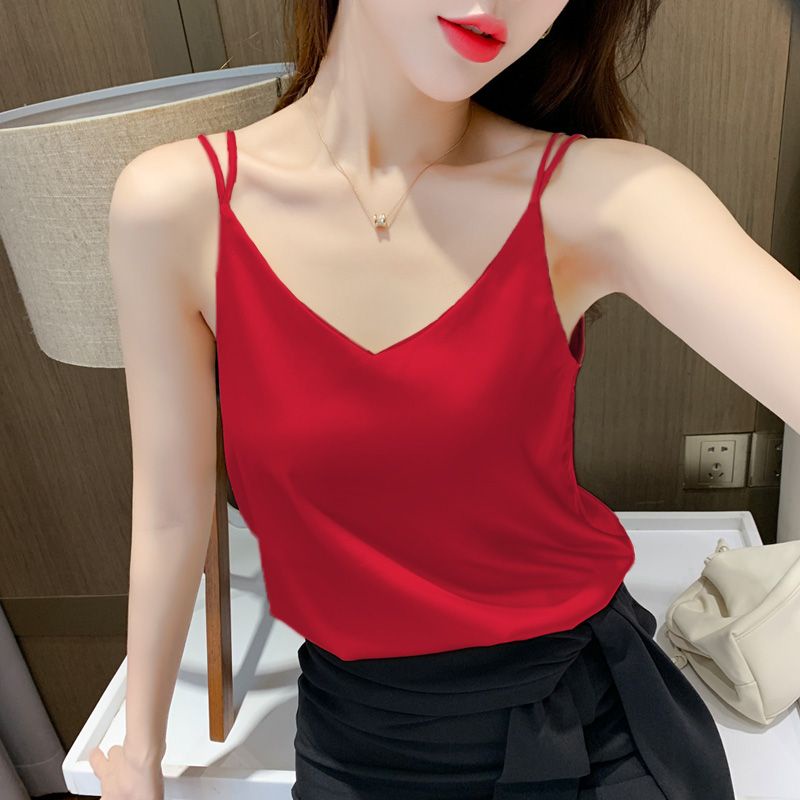 Áo Hai Dây Cổ Chữ v Thời Trang Mùa Hè Cho Nữ