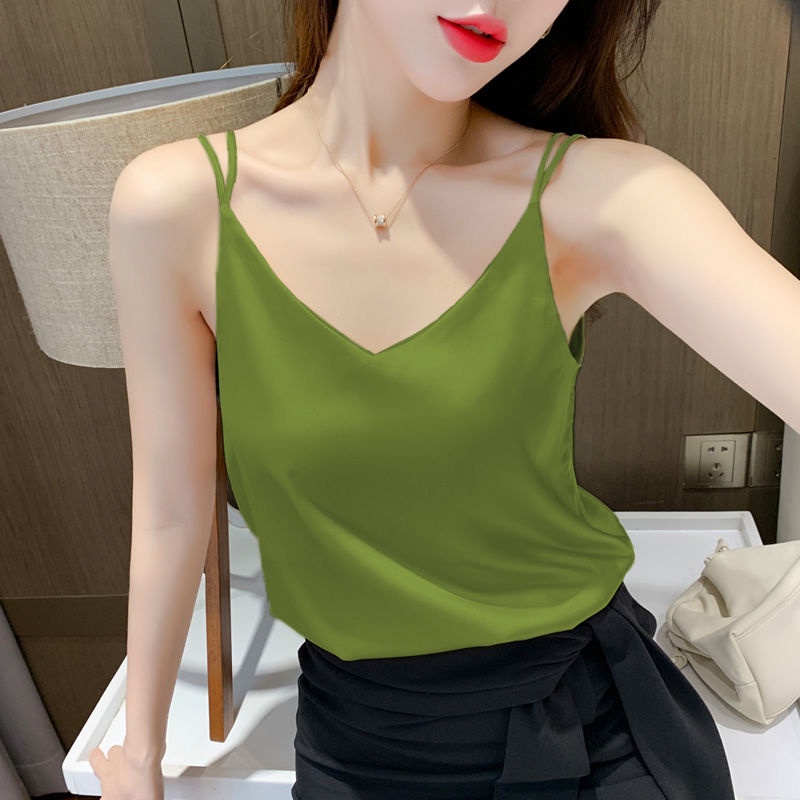 Áo Hai Dây Cổ Chữ v Thời Trang Mùa Hè Cho Nữ