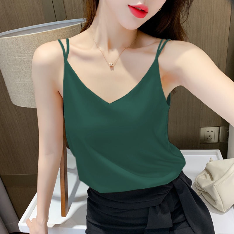 Áo Hai Dây Cổ Chữ v Thời Trang Mùa Hè Cho Nữ