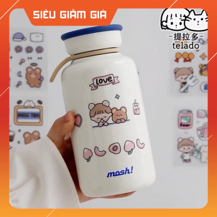 Sticker cute trang trí dán tập vở, bình nước, bút nước Cam