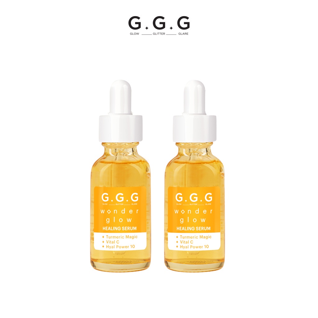 Combo 2 Tinh Chất HA & Vitamin C Sáng Mờ Thâm Ngừa Mụn GGG Wonder Glow Healing Serum 30ml