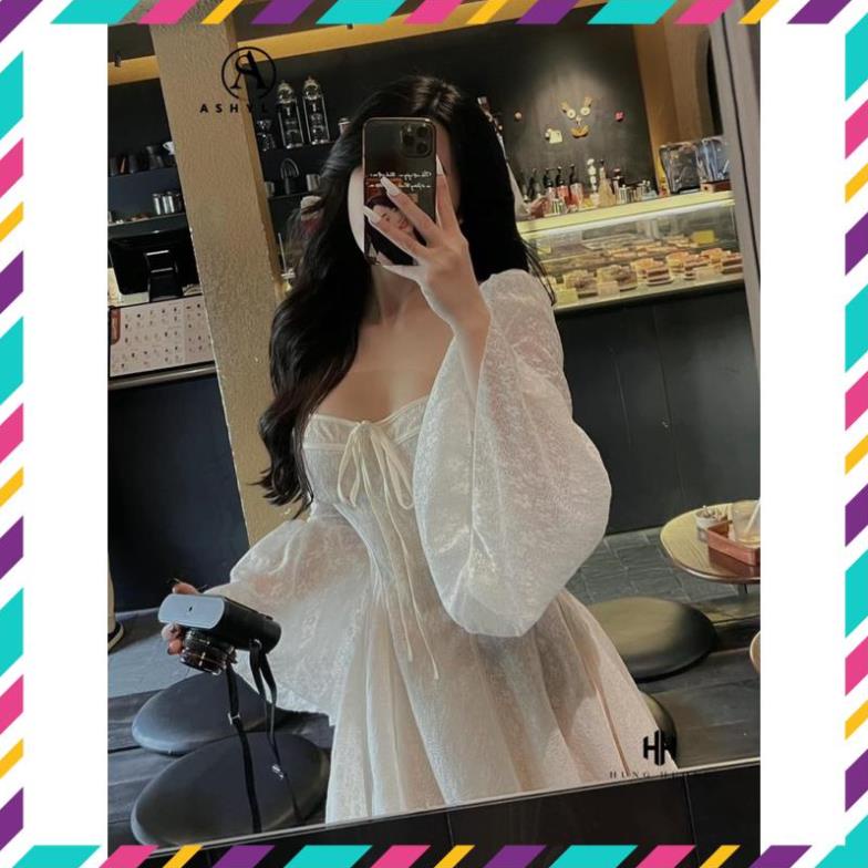 Đầm ren cúp ngực tay bồng loại 1 ASHYLEY