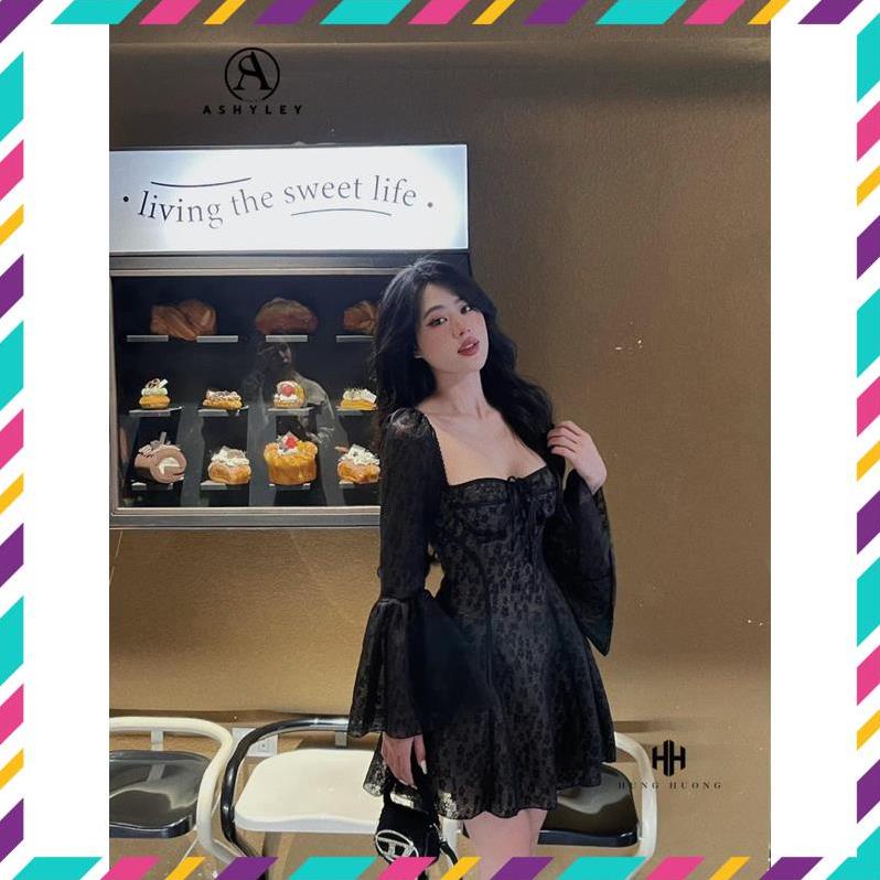 Đầm ren cúp ngực tay bồng loại 1 ASHYLEY