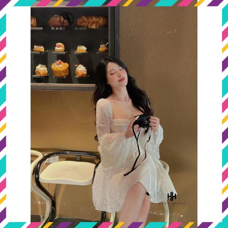 Đầm ren cúp ngực tay bồng loại 1 ASHYLEY