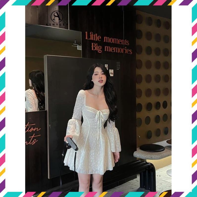 Đầm ren cúp ngực tay bồng loại 1 ASHYLEY