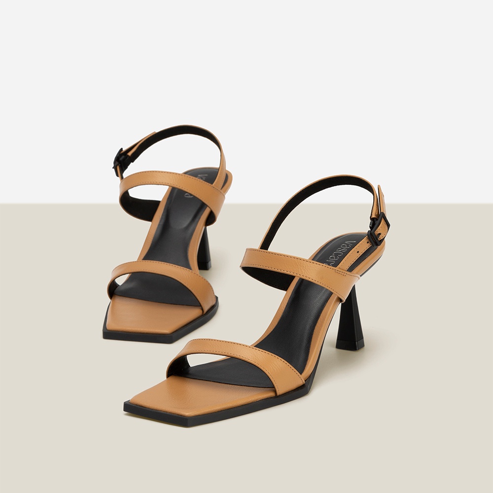 Vasscara Giày Sandal Mũi Vuông Nhấn Cạnh Viền Đế - SDN 0744