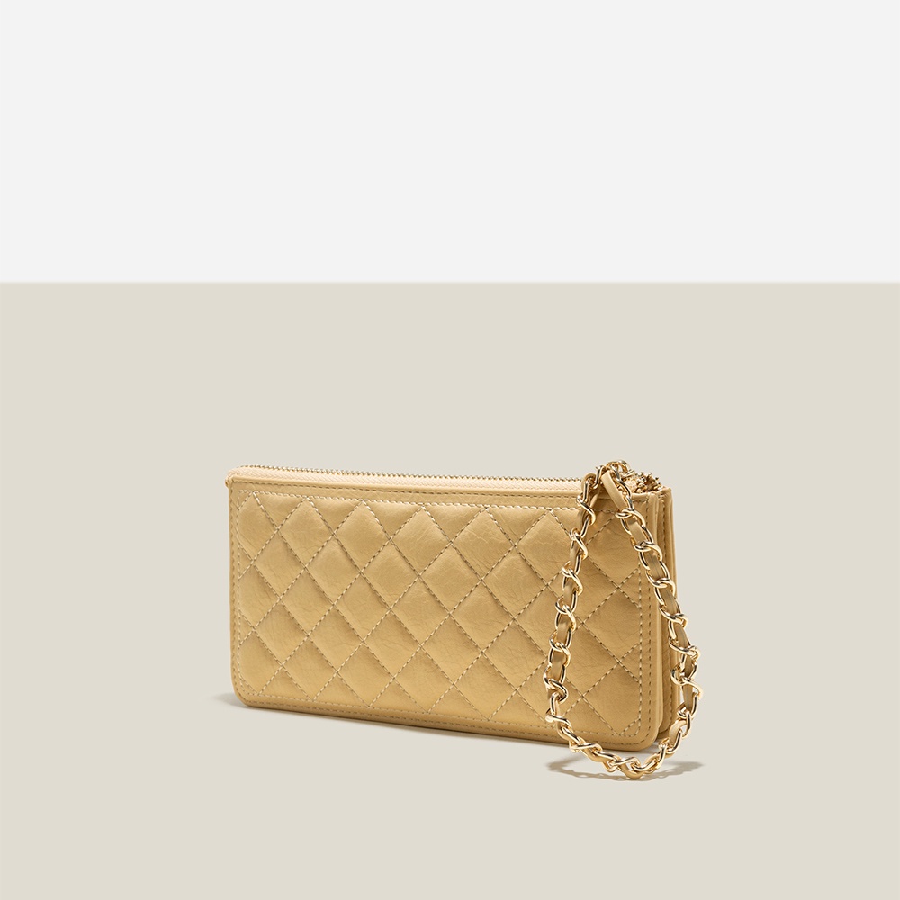 Vasscara Ví Cầm Tay Chần Bông Quai Dây Phối Xích - WAL 0262